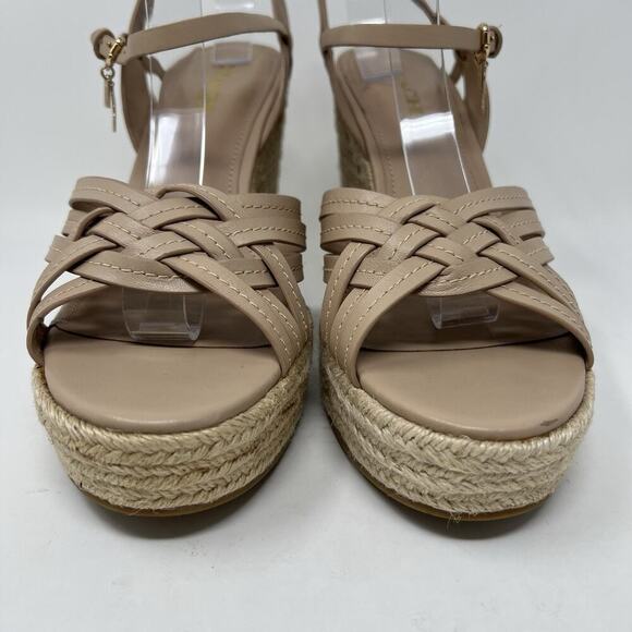 Coach‎ Dottie Tan Wedge Espadrilles Sandals Charms Ankle Strap Women’s Size 11 - Picture 6 of 12